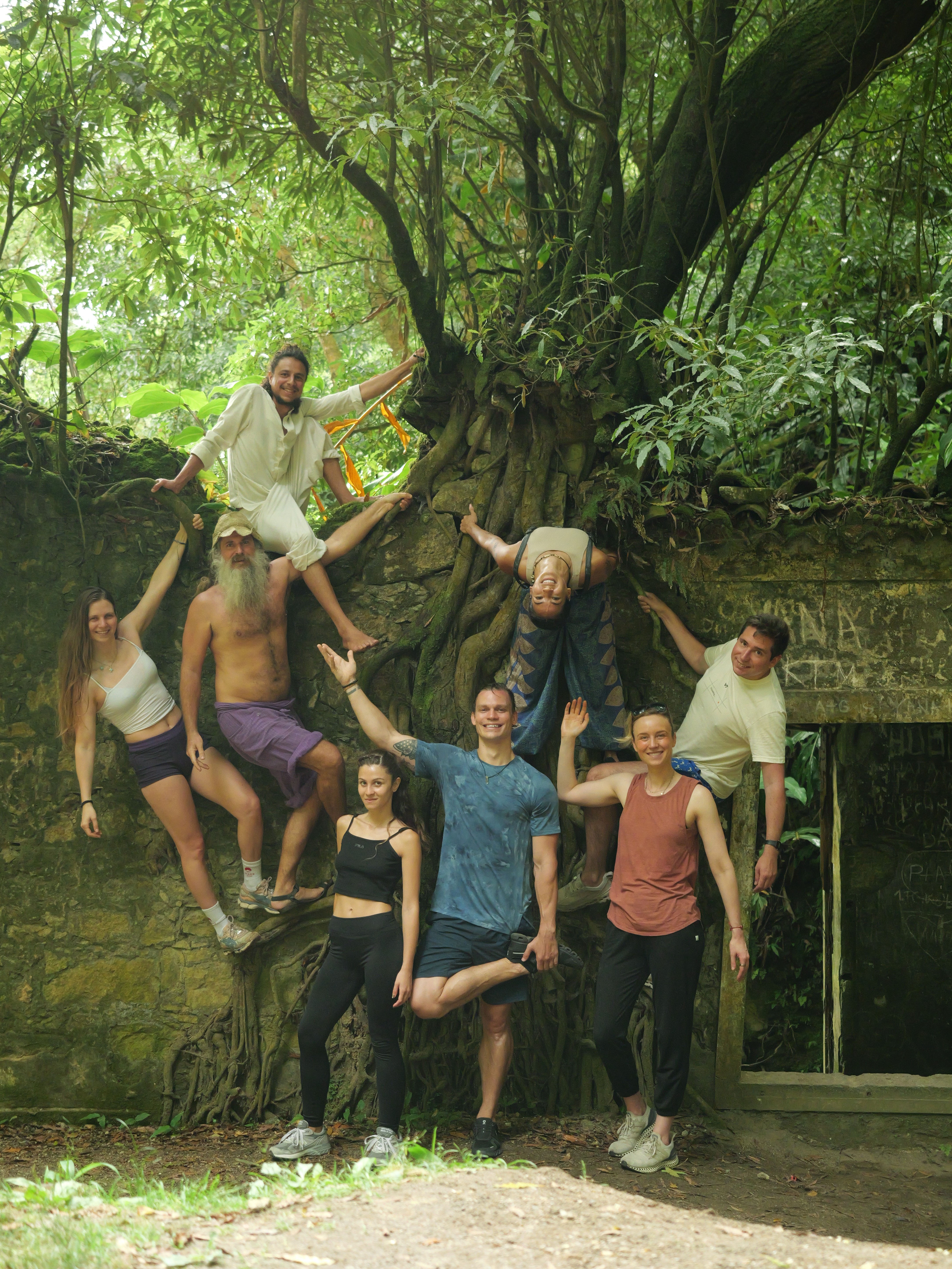 Rainbow gathering moment